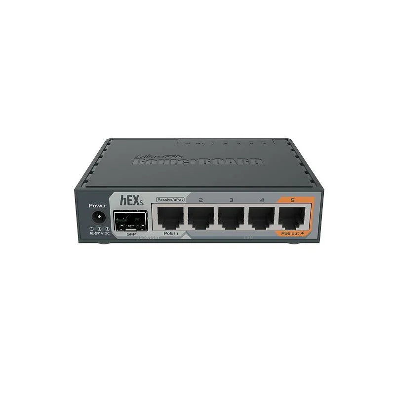 MikroTik RB760iGS hEX S ROS Gigabit Ethernet Router With 1xSFP Port, 5x10/100/1000Mbps Ports,