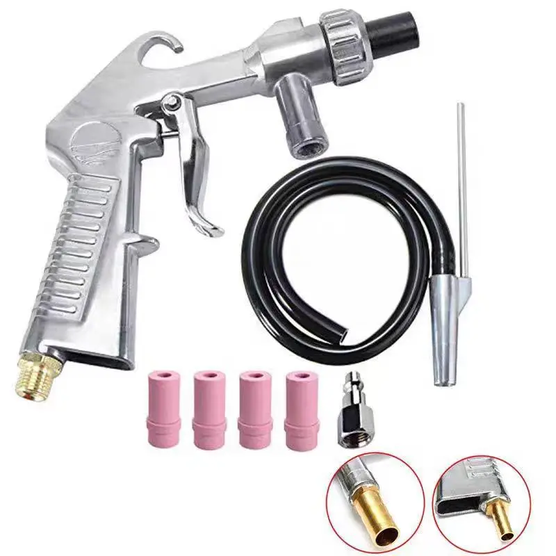 Multifunctional Sandblaster Air Siphon Feed Blast Gun Metal Ceramic Nozzle Tip Pneumatic Abrasive Sand Blasting Tool Kit