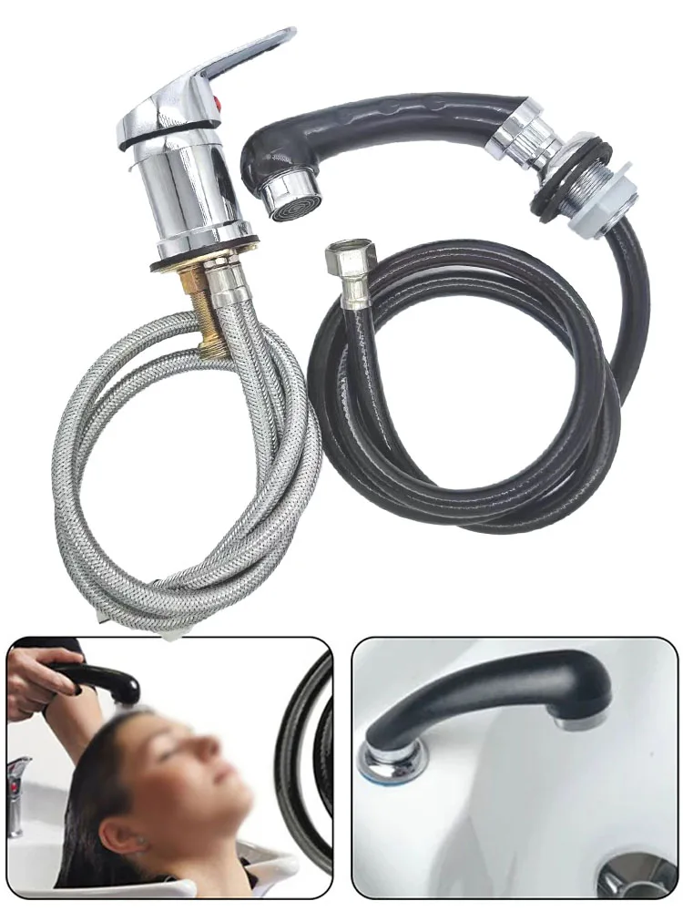 Hair Salon Faucet Nozzle Shampoo Bed Mixer Faucet Sink Hand Shower With Hose Hairdresser Faucet Sink Basin Hose