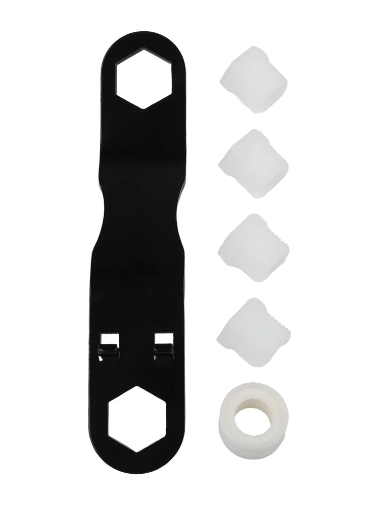 Angled RV Water Heater Wrench With 4 Replacement Valves And Seal Tape For Trailer Repair