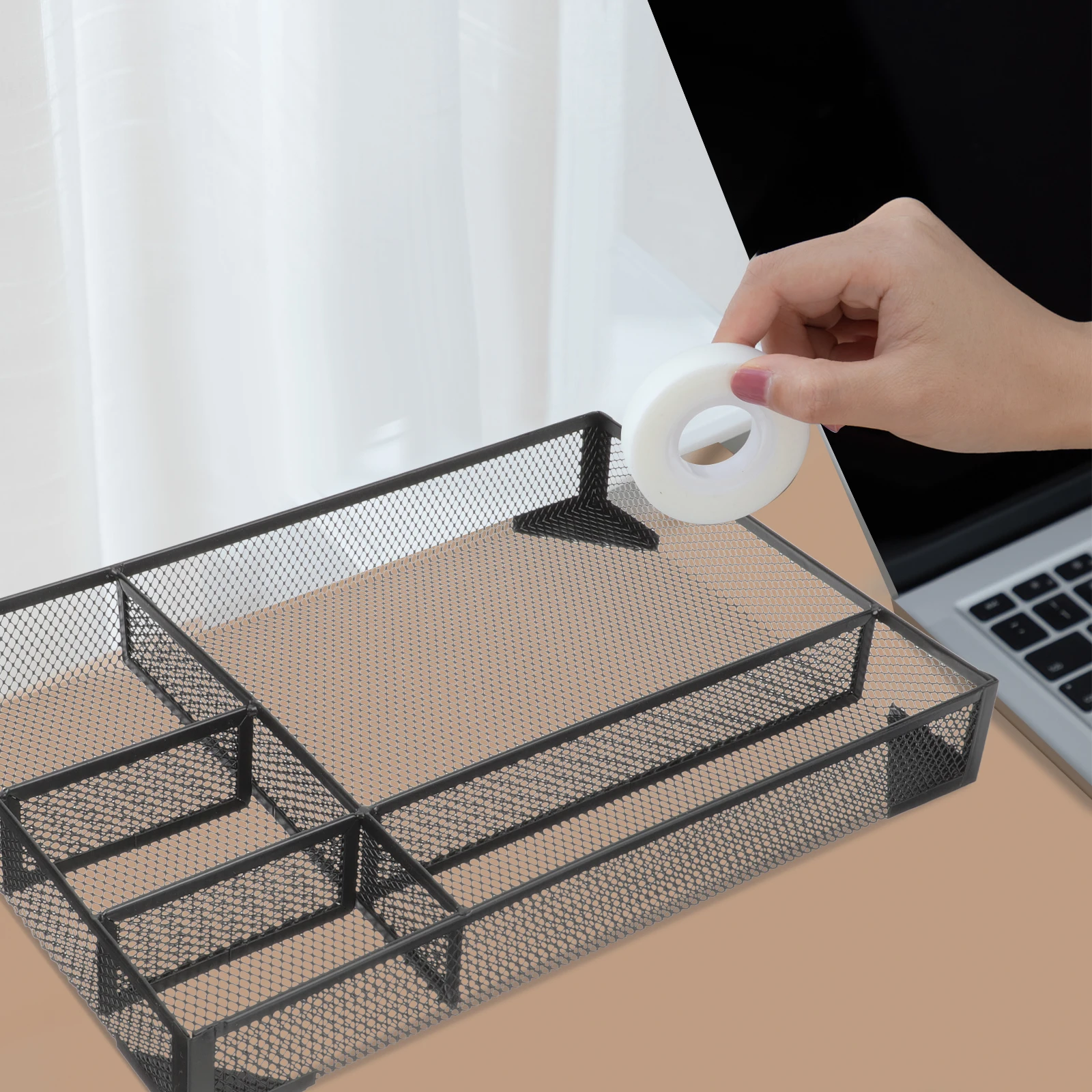 

File Rack Magazine Holder Organizer Tray Desktop Tableware Multi-function Metal