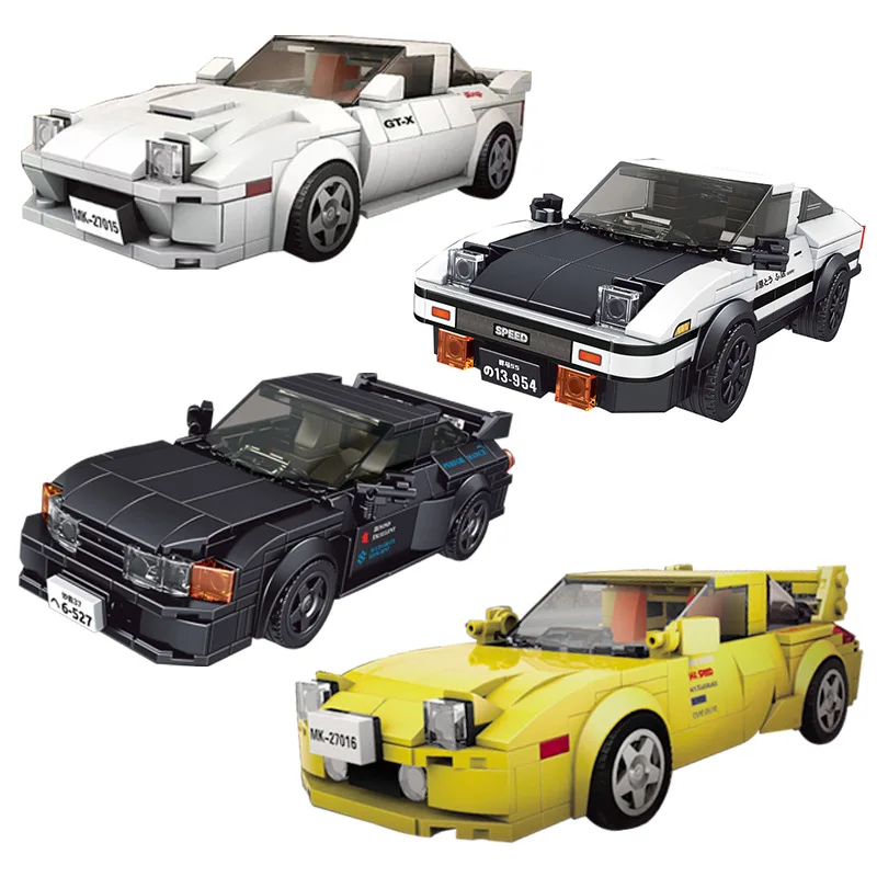 2024 City Speed Champion Initial D AE86 GTR Vehicle Classic Super Racing Sports Car Building Blocks Sets Model Bricks Kids Toys