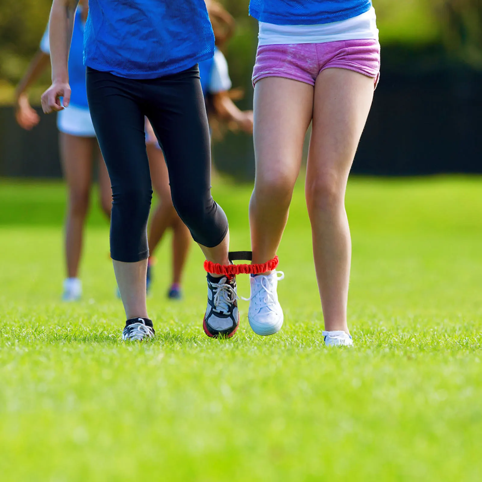 

12Pcs Legged Race Bands Elastic Tie Rope Premium Fabric Sturdy Adjustable Indoor Outdoor Party Game Supplies Relay Competition