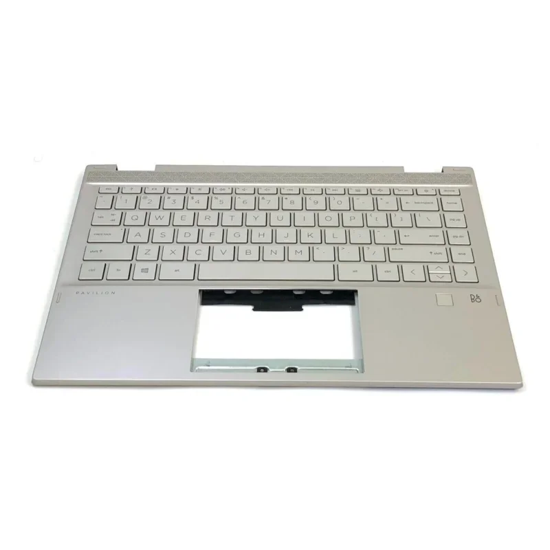 New for  HP Pavilion 14M-DW0023DX (Silver) Palmrest Keyboard L96523-001 L85714-001