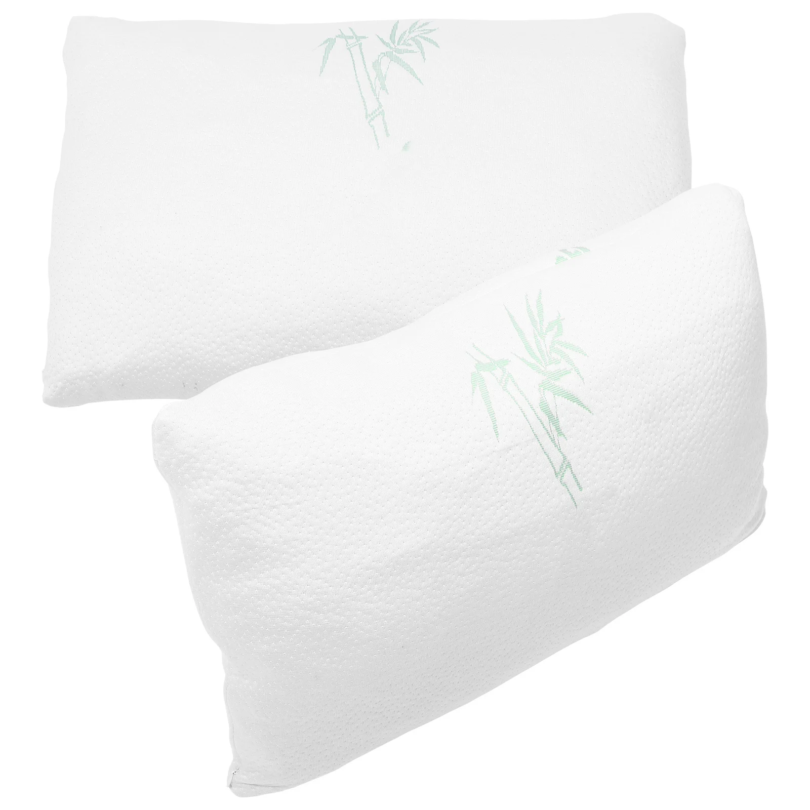 

2Pcs Latex Pillow Cover Memory Pillows Cover Bamboo Fiber Bedding 60x40x12cm Low Type for Neck Pain Relief Ergonomic Cervical