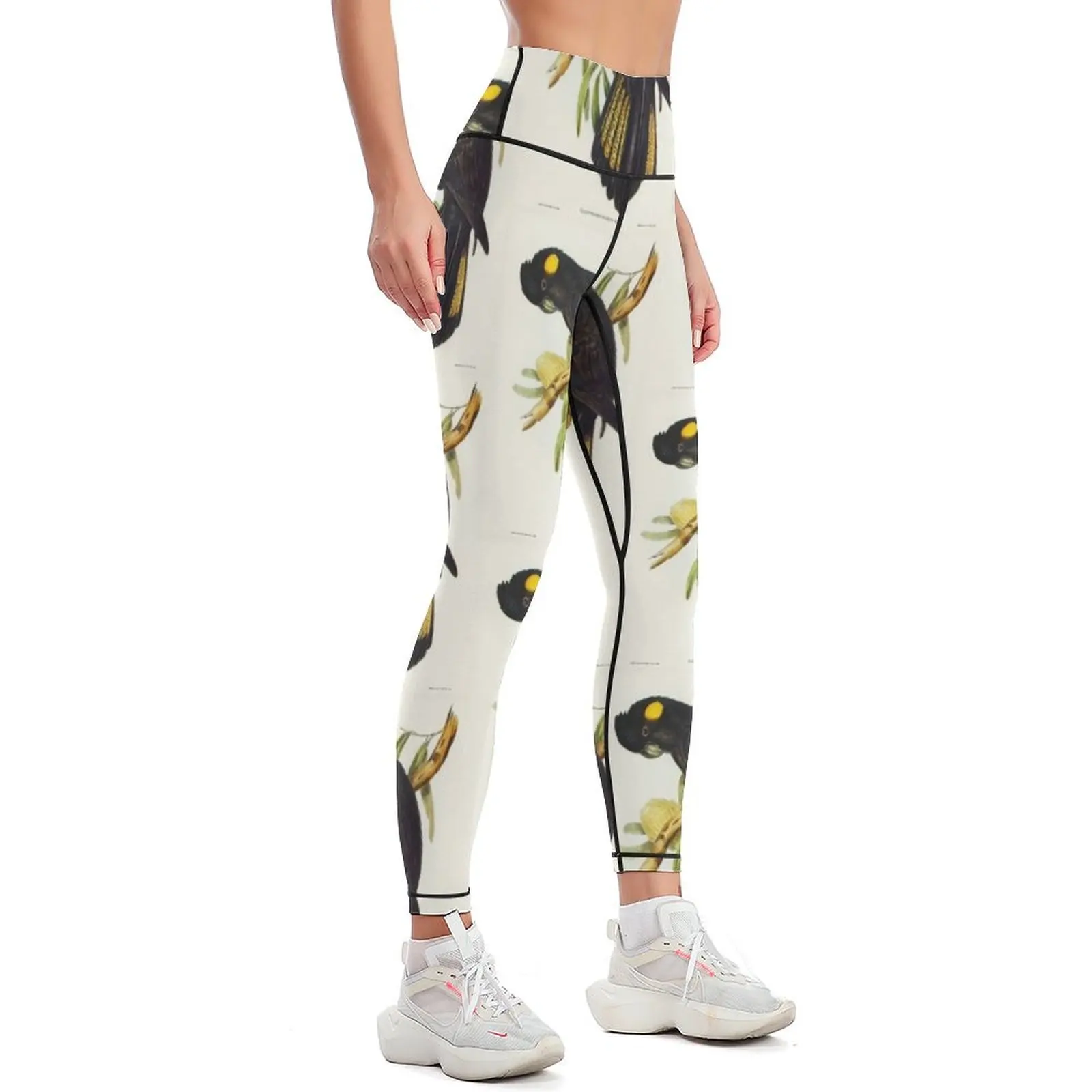 Black Cockatoo Leggings sport legging for fitness sports tennis for Womens Leggings