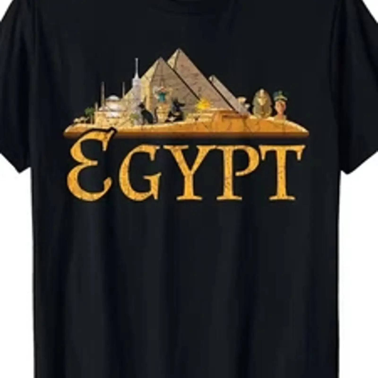 Egyptian Pyramids T Shirt 100 Cotton Crew Neck Casual with Sphinx vintage Washed Comfortable streetwear Soft Unisex fashion
