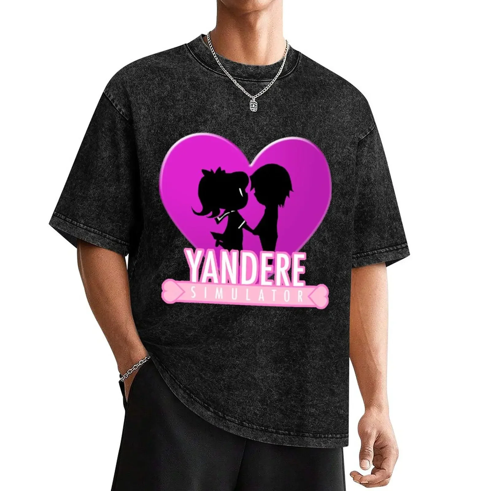 Yandere Simulator - Yandere Love Print T-Shirt street wear Aesthetic clothing shirts graphic tee graphic shirts t shirts men