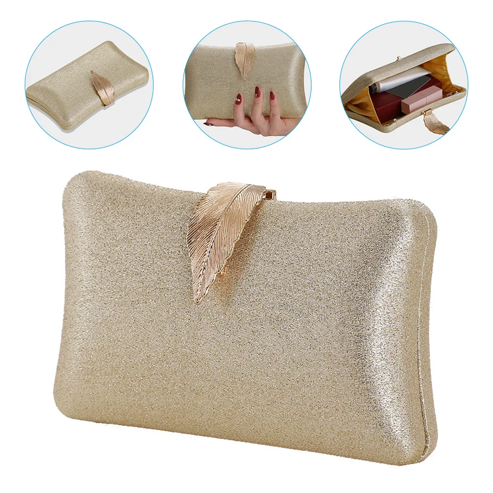 

Glitter Evening Bag for Women Bright Sequin Banquet Clutch Handbag Gold Lining Storage Phone Cosmetics Wallet Stylish Party