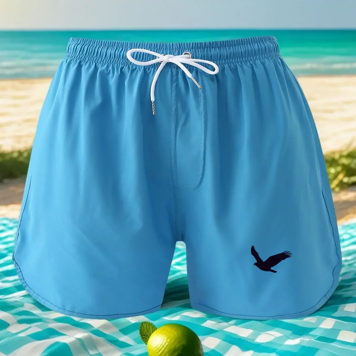 

2025 новые пляжные шорты, мужские быстросохнущие летние повседневные свободные плавки с принтом, гавайские шорты для отпуска