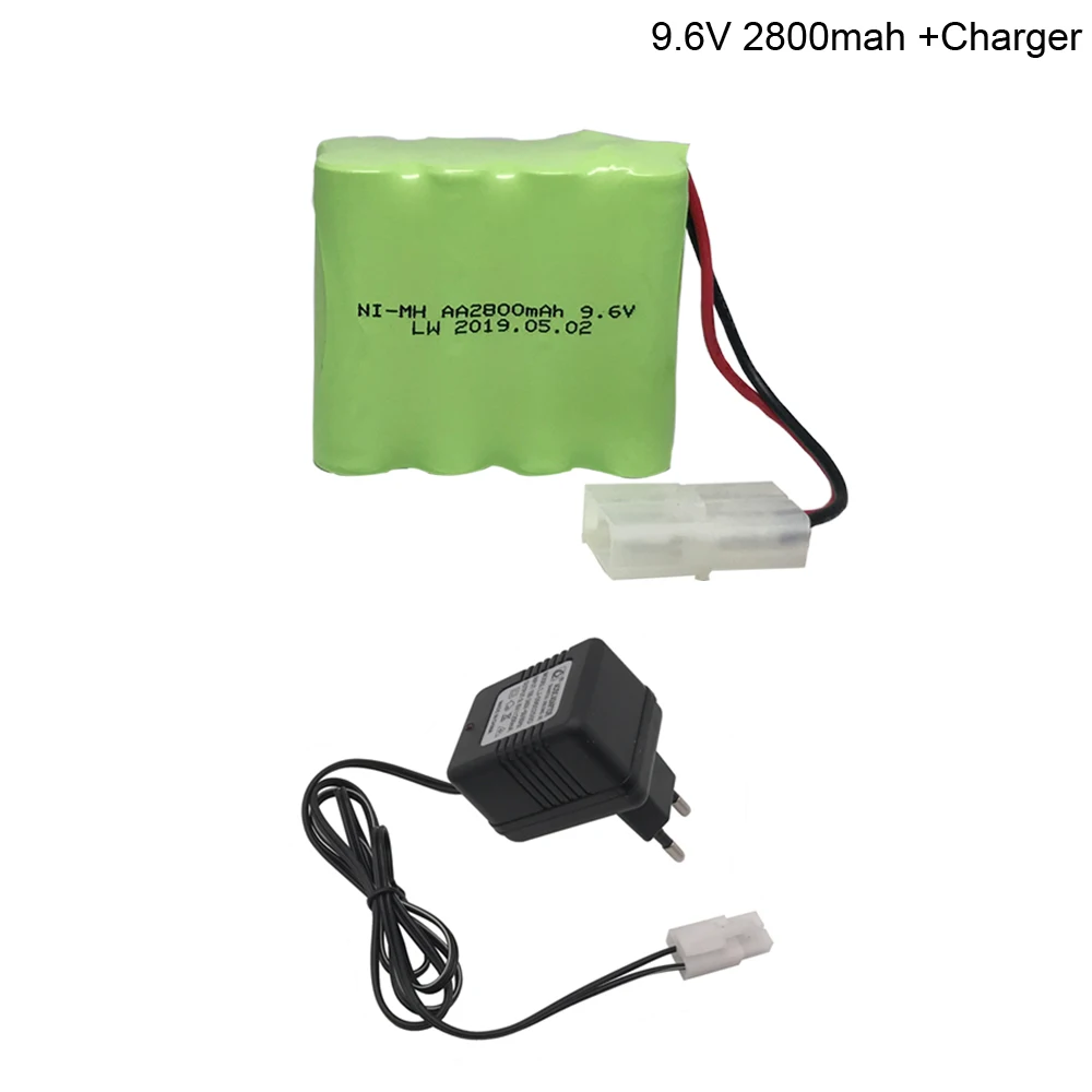 2800mAh 9.6V NIMH Battery with USB Charger Set for Remote Control toys 9.6v battery Ni-MH battery group Kep-2p Plug/Tamiya Plug