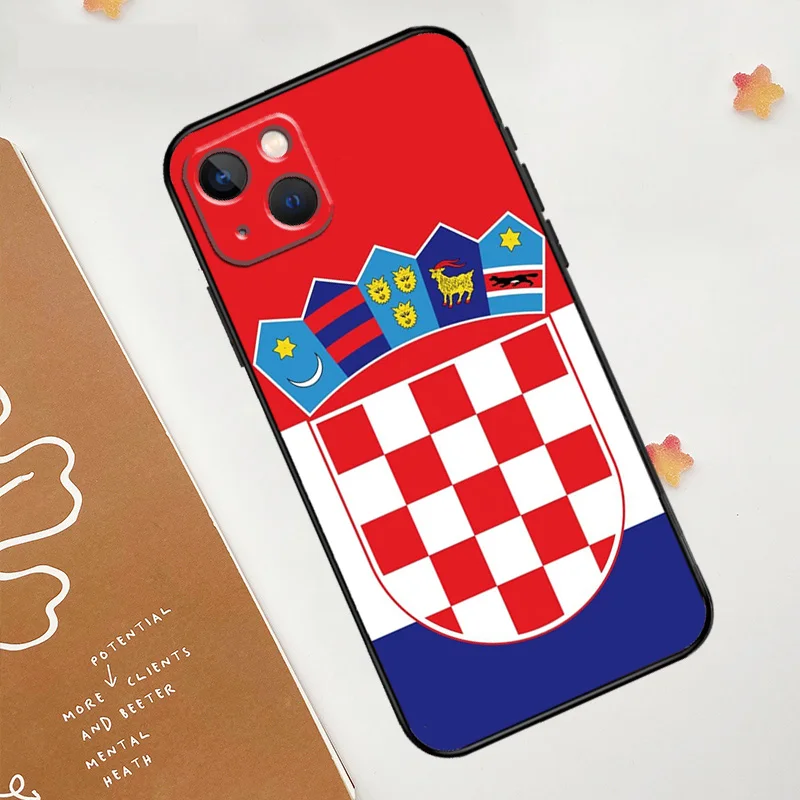 Croatia flag Case For iPhone 11 12 13 14 15 16 Pro Max Mini Phone Cover For iPhone XR X XS Max Plus Coque