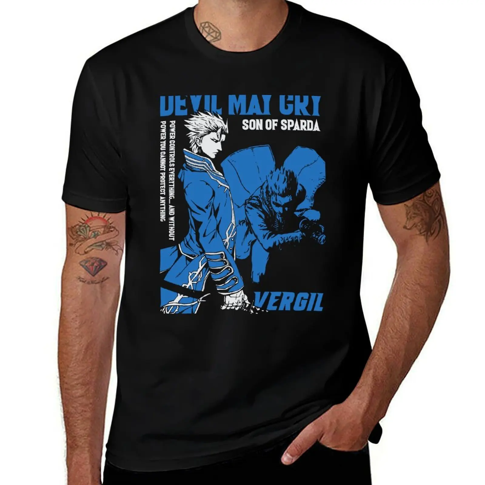 Devil May Cry Vergil T-Shirt Tough Fabric Work Tee