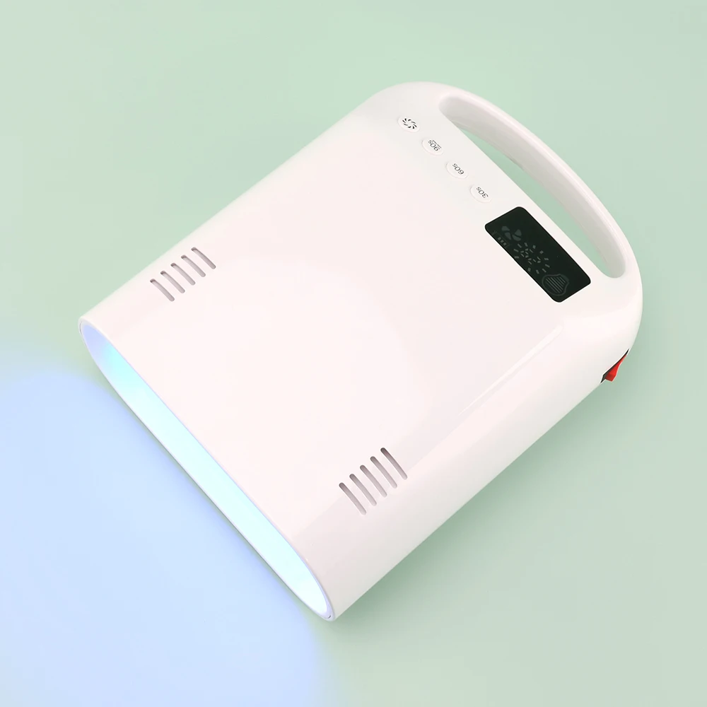 Lampada per unghie professionale di nuovo arrivo con ventilatore Essiccatore gel ricaricabile Lampada per unghie a polimerizzazione rapida da 108 Watt Lampada per unghie a LED UV