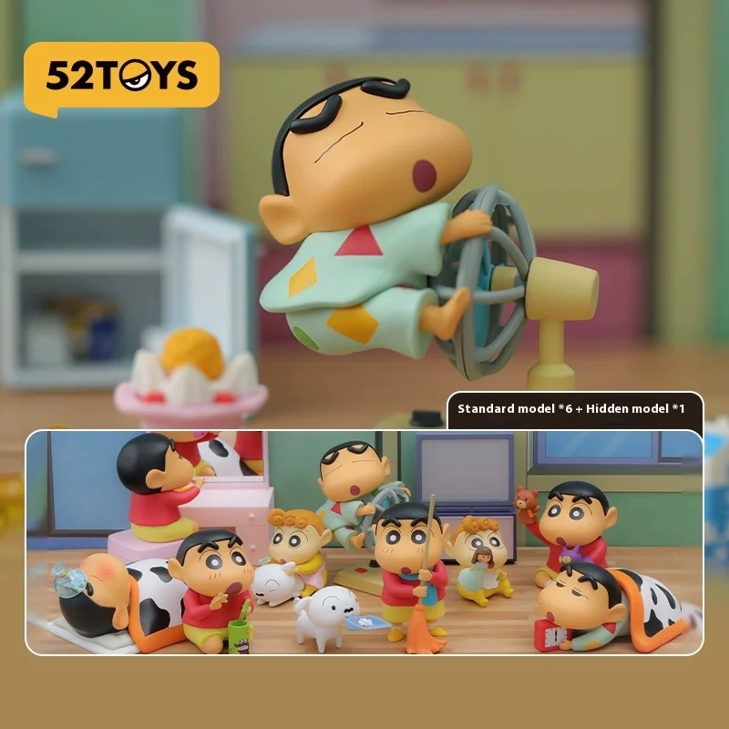 

Горячий 52 игрушки, карандаш Шин-Чан, ежедневная серия 1, слепая коробка, ручные трендовые игрушки, украшения, анимационные милые куклы, детский праздничный подарок