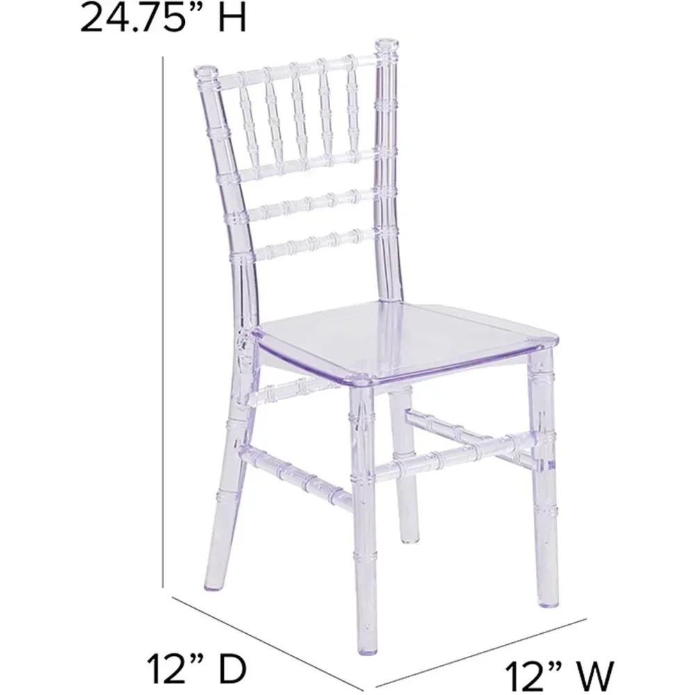 Cadeira de festa e evento de resina de cristal transparente com 10 pacotes para uso comercial e residencial Cadeiras escolares Móveis infantis