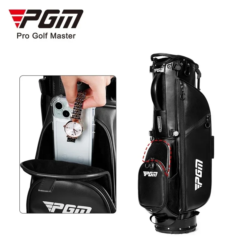 PGM Golf Bags for Men Women Waterproof Design One-piece Bracket Sports Stand Bag with 5 Divider QB155 Can Hold 13-14 Clubs