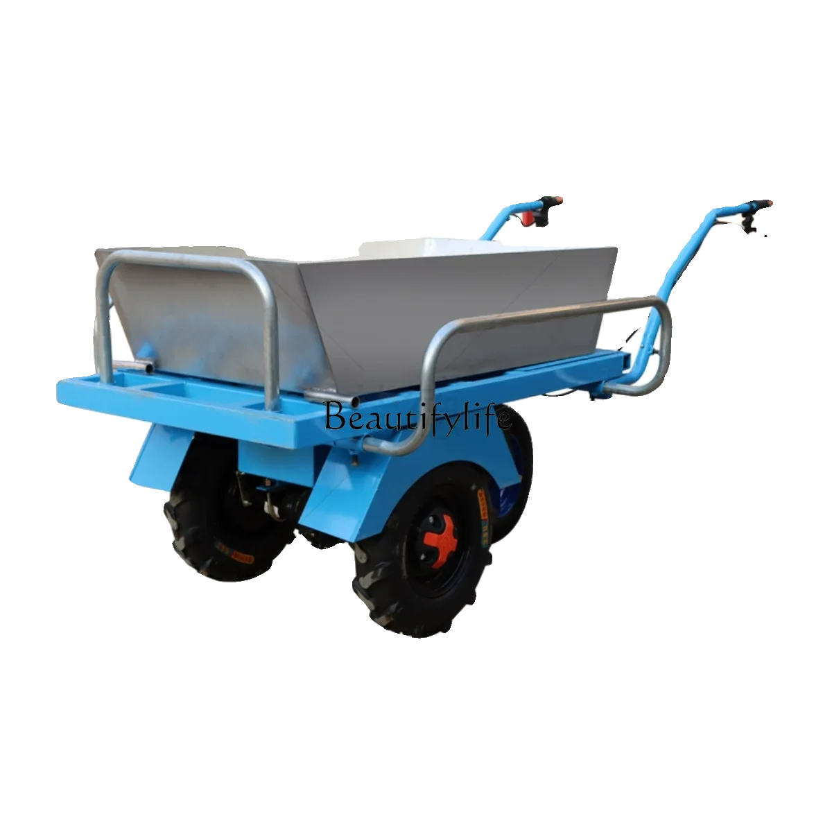 

Electric agricultural three-wheeled trolley with bucket, household two-wheeled truck