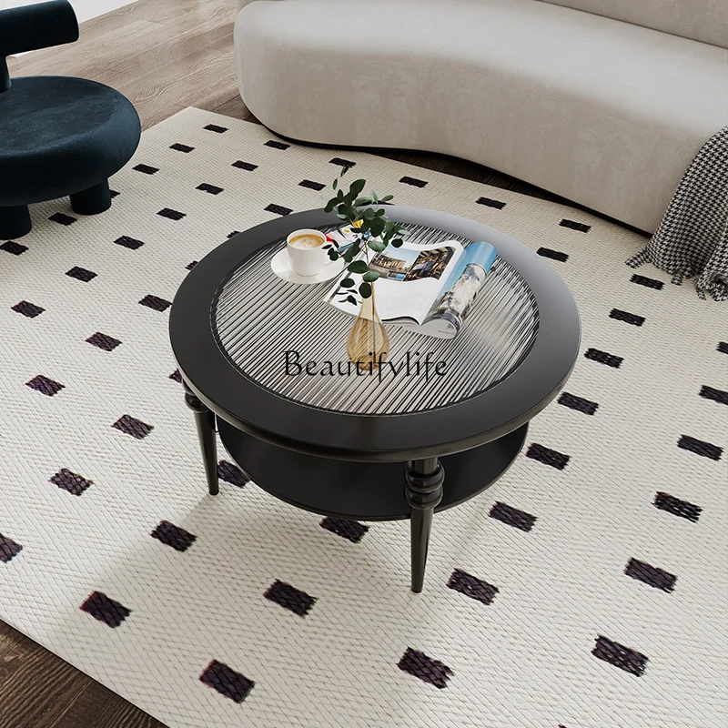 

2French retro ballet round coffee table premium solid wood oval