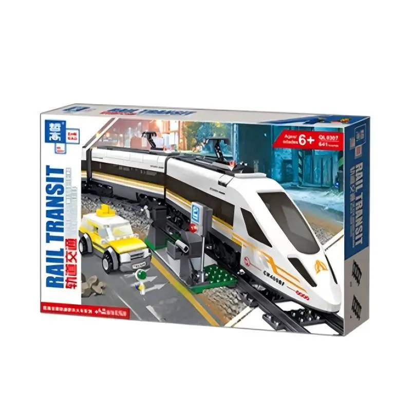City Power High-speed Eisenbahn Fuxing Hexie Elektrische Lokomotive Zug Bausteine Spielzeug für Kinder Technische Ziegel Kinder