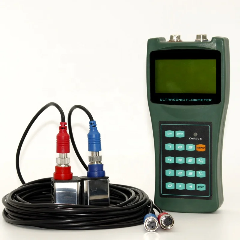 Liquid Portable Ultrasonic Flow Meter Handheld Ultrasonic Flow Sensor Flow Meters