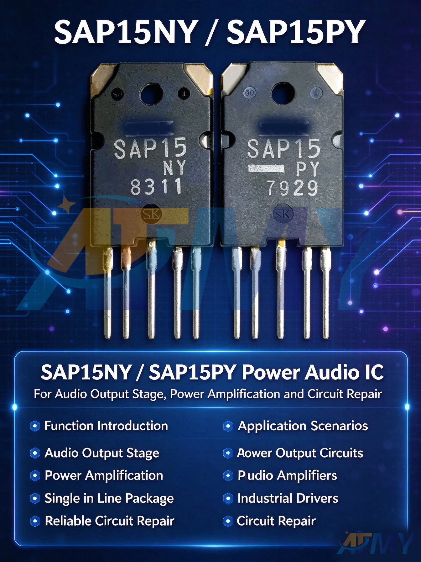 SAP16PO SAP16NO SAP16NY SAP16PY SAP15NY SAP15PY SAP15PO SAP15NO Audio amplifier dedicated matching transistor