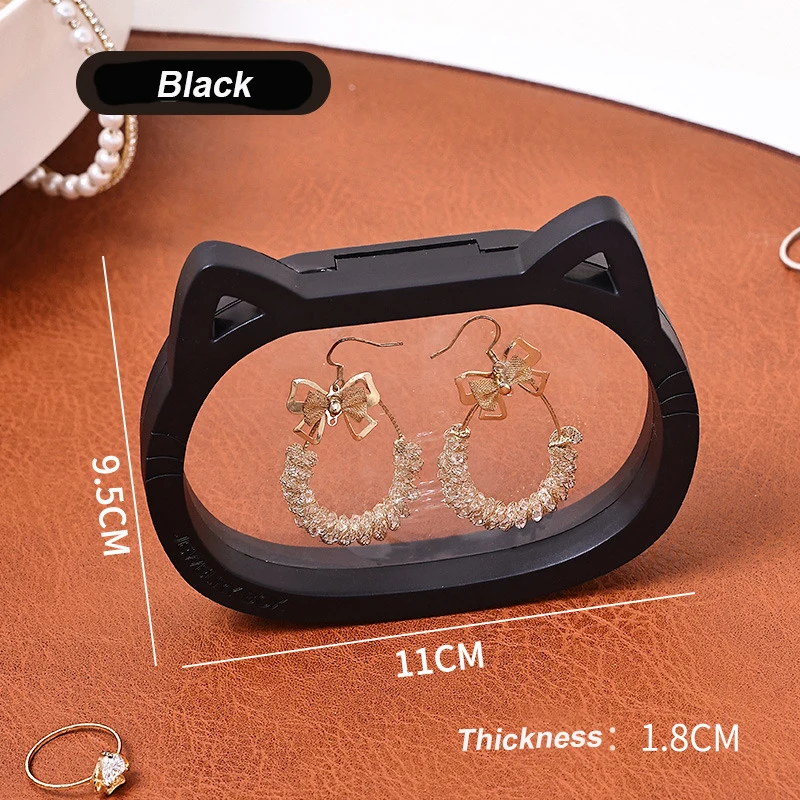 10PCS Cat Floating Jewelry Display Box Clear Film PE Elastic Organizer for Rings Necklaces Accessories Storage Packing Supplier
