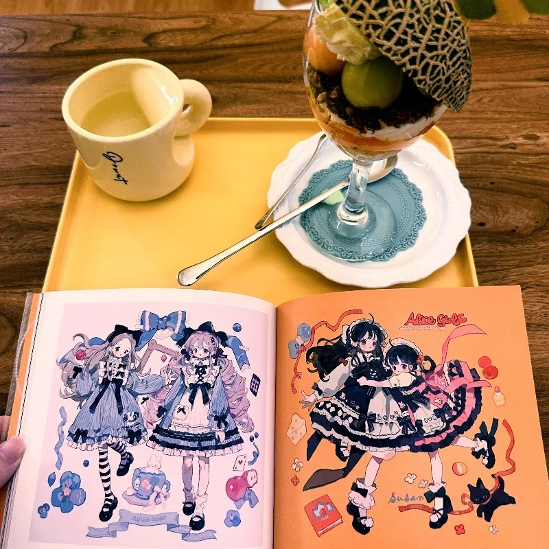 Novo livro de arte pessoal do ilustador de cachorros comuns bonito oc estilo anime japonês design de menina coleção de ilustrações lolita