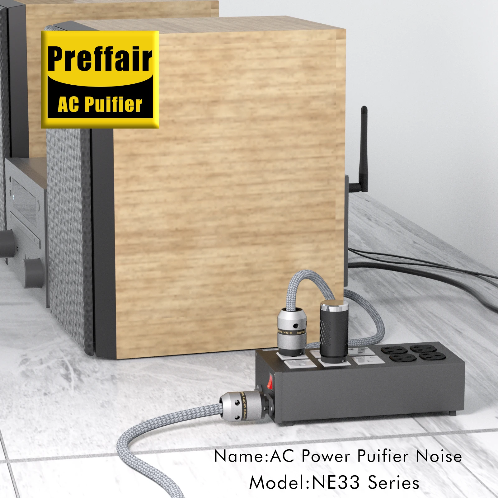 HIFI аудио мощность шумопоглотитель защита от грома уменьшает нигение EMI фильтр альтернативный ток фильтр мощности защита от помех