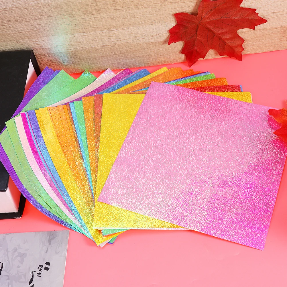 200 Sheets Shimmer Origami Paper 15Cm Square Flashy Craft for DIY Decorations Cranes Art Projects Kids Beginners Mixed Color