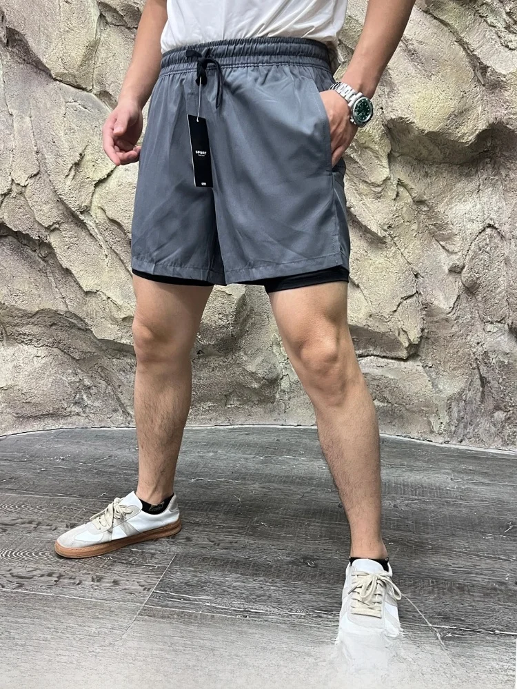 

Outdoor Laser Drill Breathable Quick Dry Function Short Pants Men's Standard Fit Polyester Fiber 90% Spandex 10% Summer Sport...
