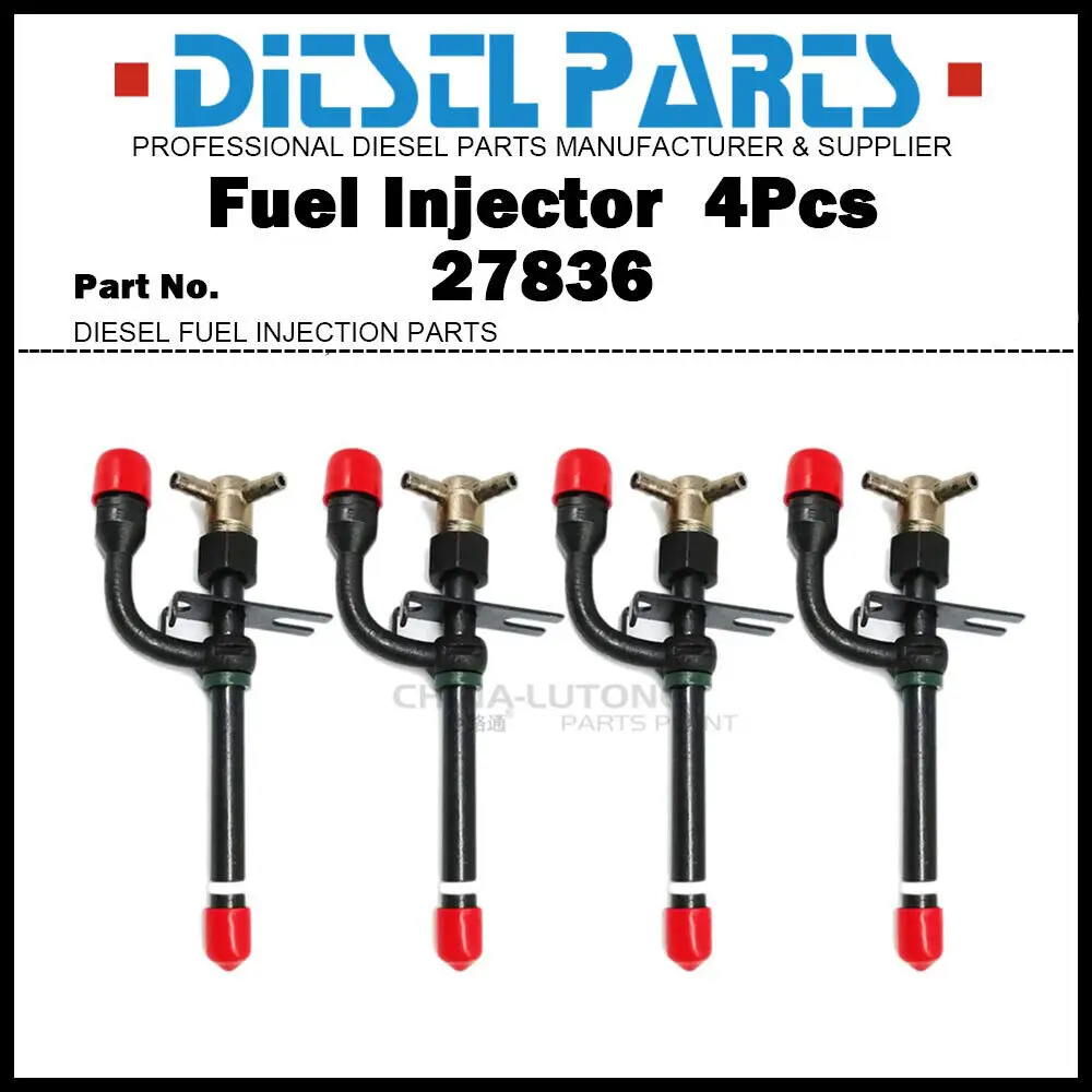 4 Fuel Injector 27836 17391-53000 For Kubota L2850 L3250 L3350 L3450 M4030 M5030