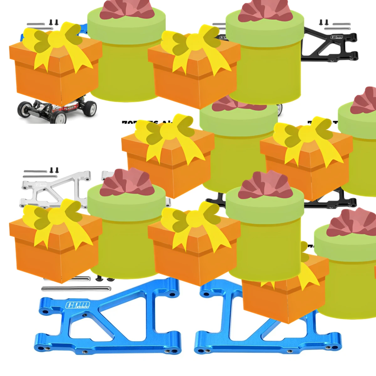 

Задние нижние рычаги подвески из сплава GPM 7075 TAMIYA 1/10 DT-04 RC Fighter Nxgen