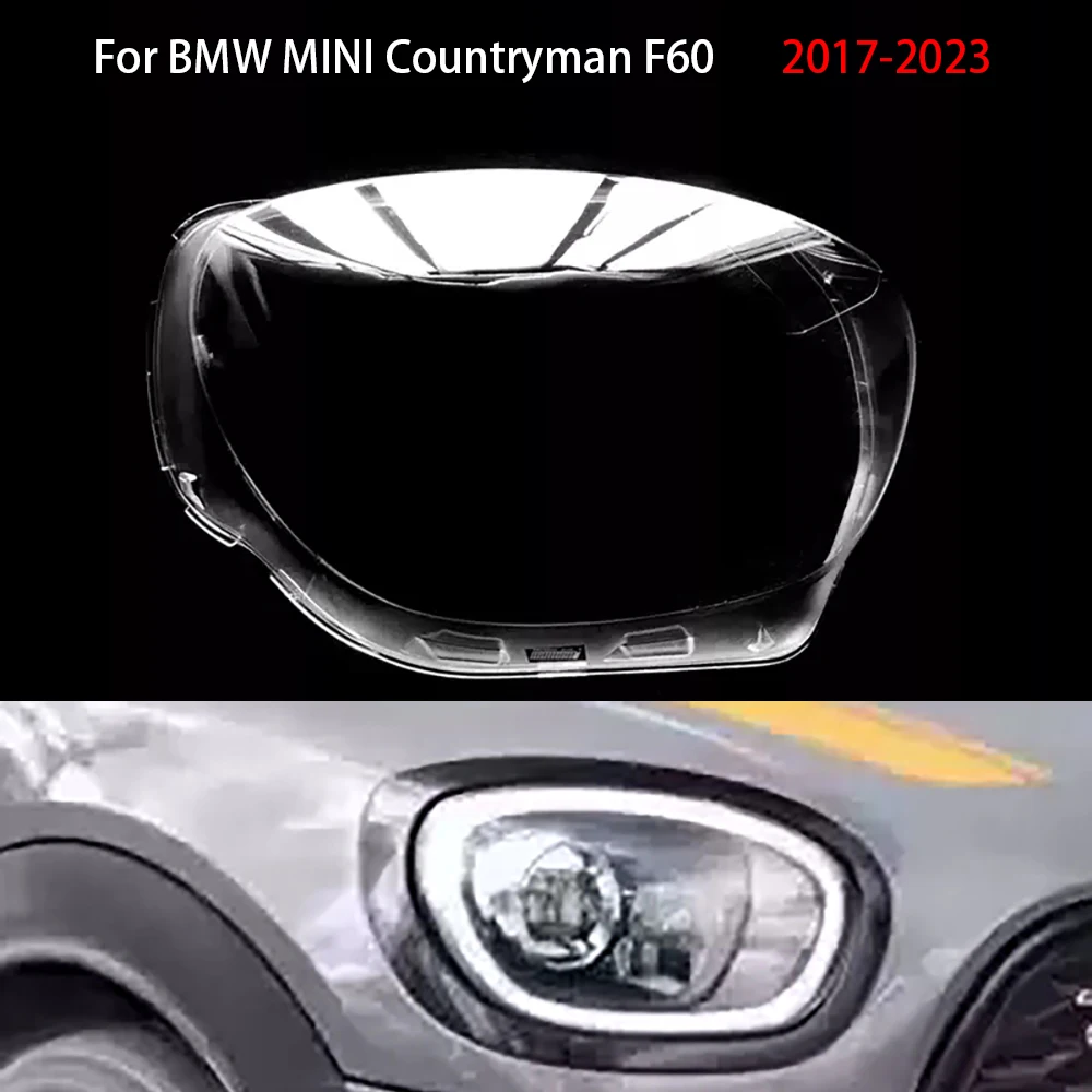 For BMW MINI Countryman F60 2017-2023 Headlight Cover Headlamp Shell Headhights Lens Lampshade Transparent Plexiglass