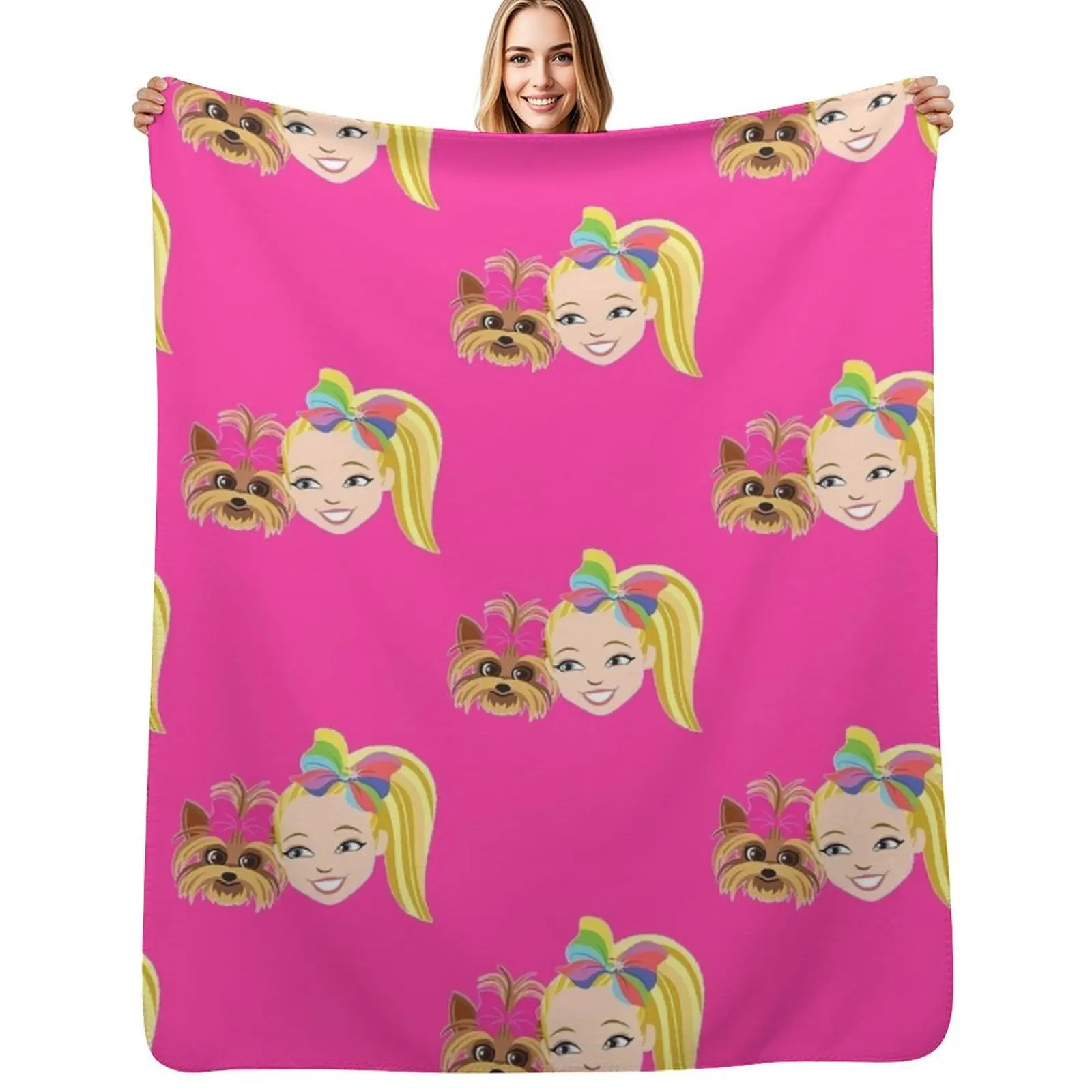 

JoJo Siwa Throw Blanket Custom Furry Luxury Stuffeds Blankets