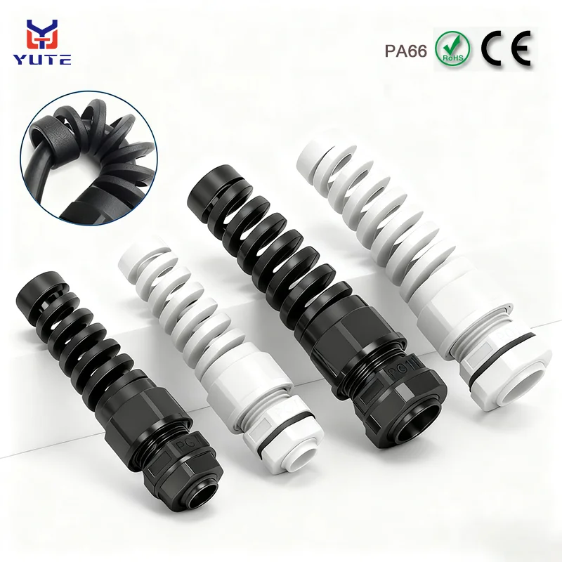 

Нейлоновый пластиковый поворотный кабель, предотвращающий изгиб, водонепроницаемый разъем, разъем с фиксированной головкой Glen