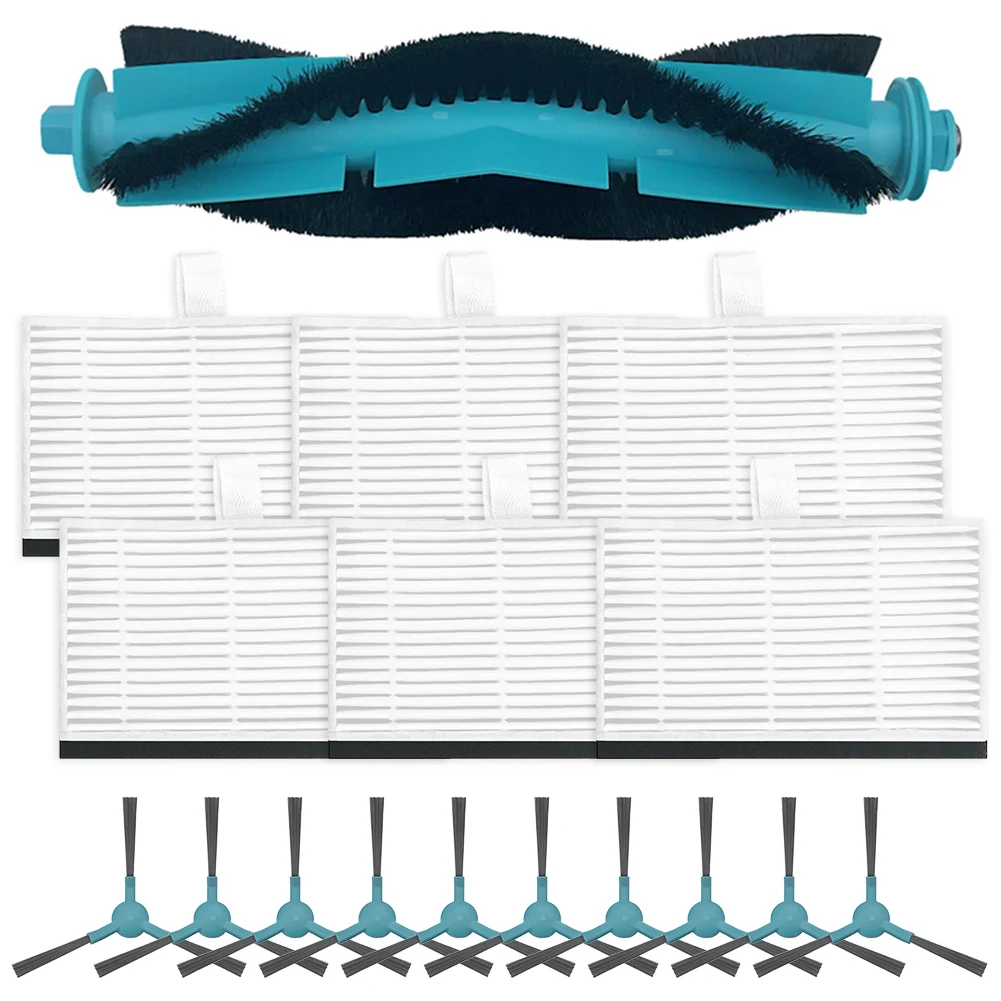 Replacement Kit For Mamibot EXVAC700 Pioneer Main Brush Side Brushes And Filter Set For Optimal Cleaning Performance