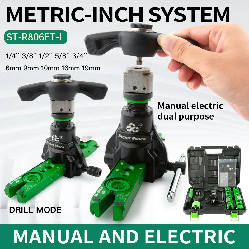 Kit De Expansor De Tubo Profissional, DSZH ST-R806FT-L Tools, Tubos De Ar Condicionado, Manual, 2 Em 1