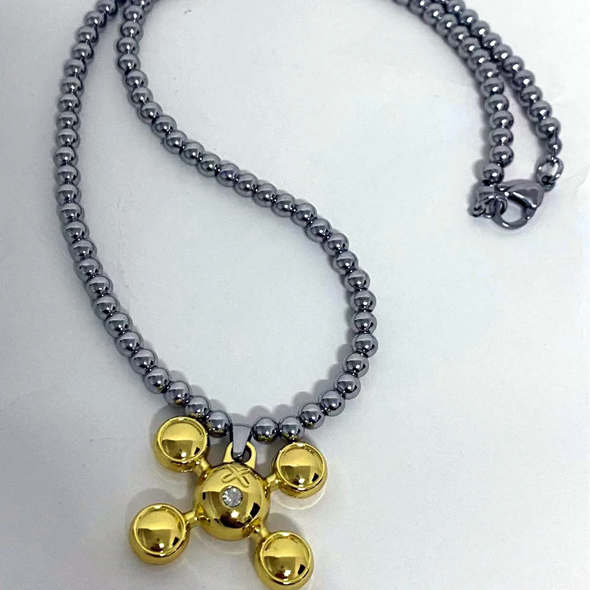 2024 New Hip Hop Stainless Steel Necklace Fashion Men and Women Personality Niche Jewelry Hoodie Short Sleeve Accessories