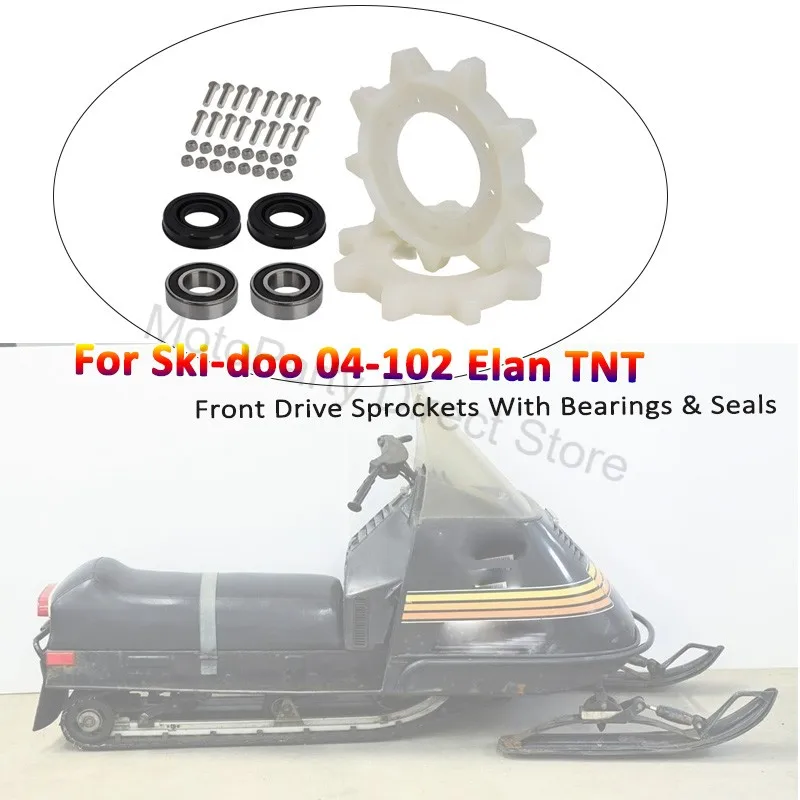 Piñones de transmisión delantera con rodamientos y sellos para Ski-Doo Elan TNT Tundra Valmont 572-0102-00 para Moto-Ski 572-0102 / 570-0118