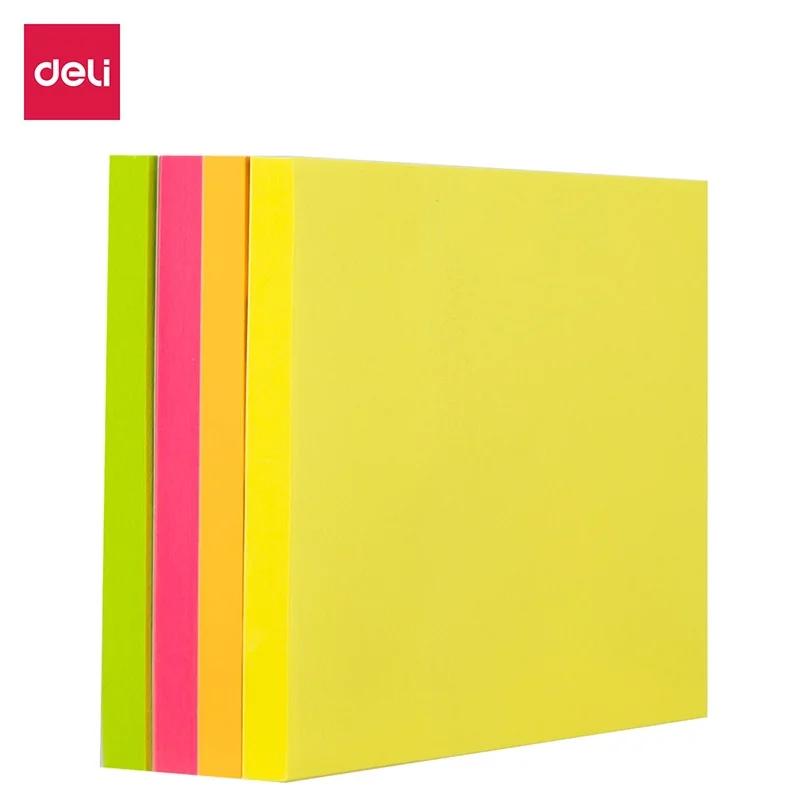 

Deli 400 Sheets/Bag Sticky Notes 4 Colors Strong Adhesive Office School Stationery EA03003