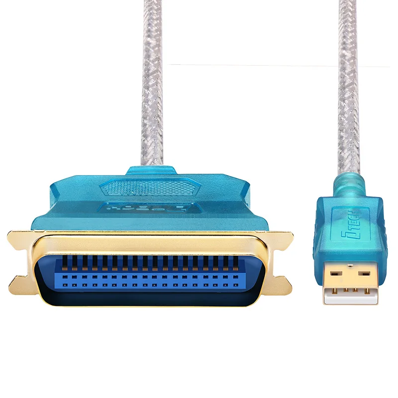 2PCS DTECH Wholesale USB2.0 To Parallel Port Print Cable IEEE 1284 36pin Printer Adapter Converter USB To CN36