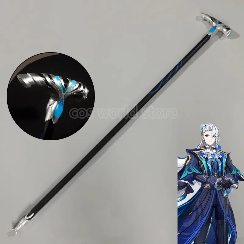 Game Genshin Impact Neuvillette Cosplay Canes Walking Sticks Props For Women Men Halloween Carnival Canes Costume Accessories