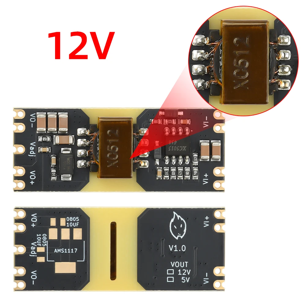 XC5015 DC Buck Power Module Geïsoleerde Breedspanning Power Module Lage Rimpel Voedingskaart DC 9-42V naar 5/12V Uitgang