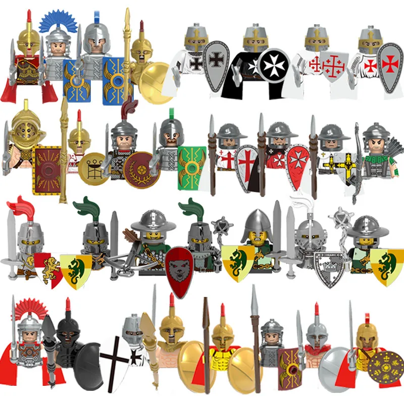 Military Building Blocks Medieval Roman Action Anime Soider Figures Toys Adults Children Gifts Helmet Equipmen Imperial Navy