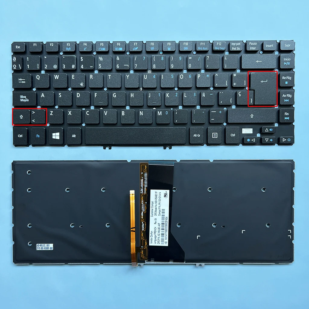 teclado espanhol para acer aspire r7 r7571 r7 571g r7 571p r7 572g r7 572p backlit v5 mm1 ms2317 nsk r5abc pk130yo1a14 01