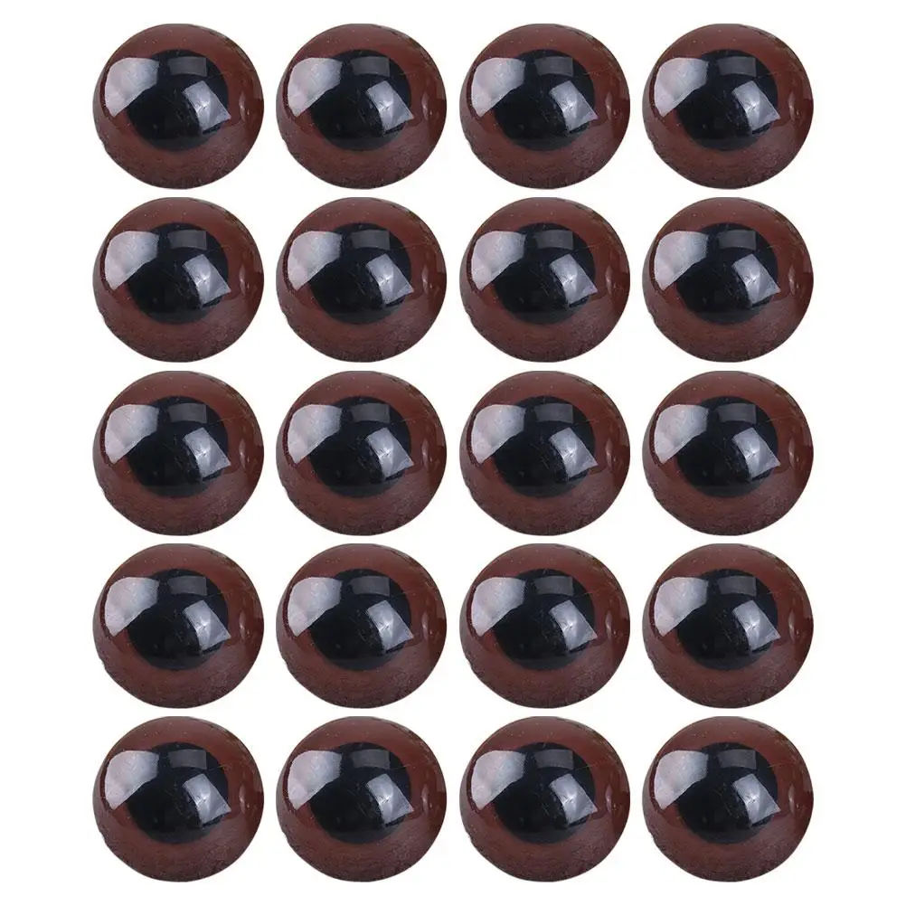 

20 Pcs Brown Bear Eyes Craft Crochet Toy Accessories Cocoa Art Eyes Accessories Halloween Eyeballs For Stuffed Animal Eyes