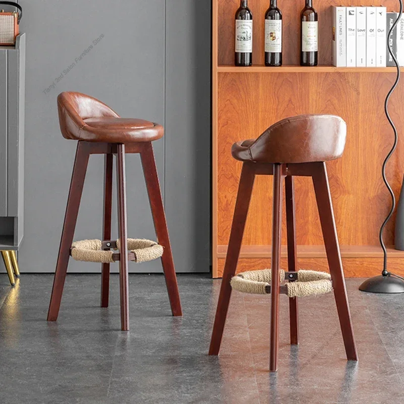 & Relax Nordic Bar Chairs High Stool Luxury Vintage Reception Bar Chairs Swivel Minimalist Design Bar Furniture Barkrukken