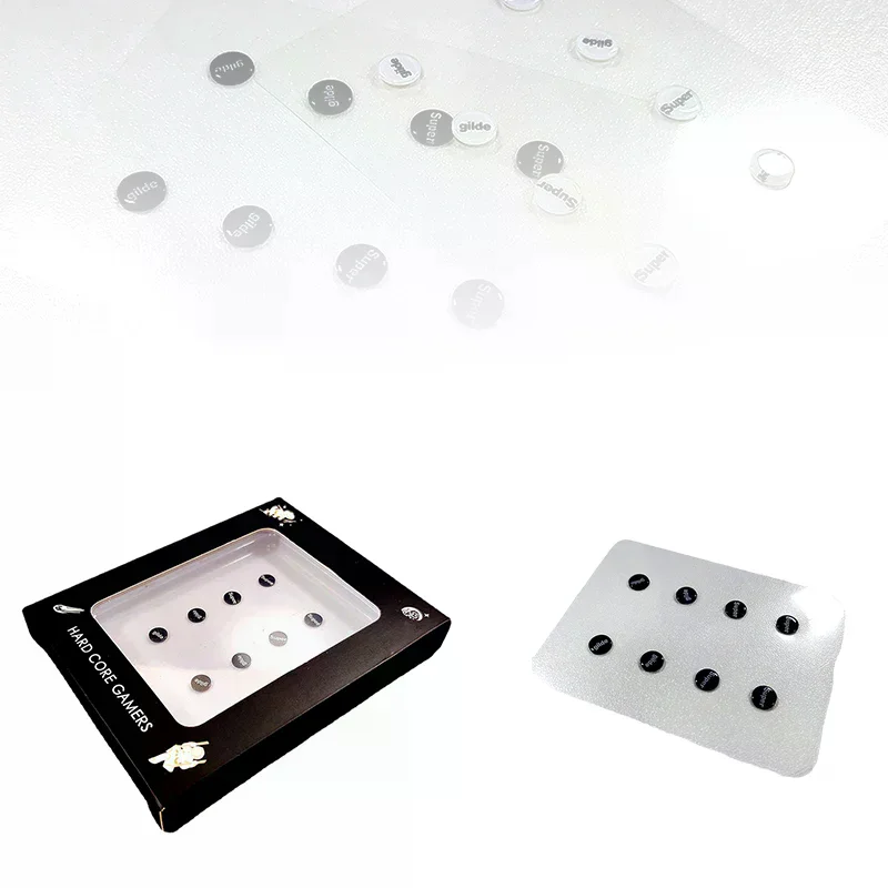 1 Pack Glass Mouse Skates DIY Universal Dots Mouse Feet Pads Sticker for Gaming Mouse Anti-Slip Pad