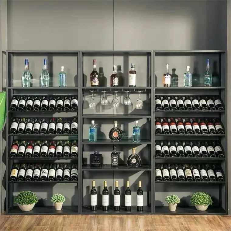 Stainless steel wine cabinet rack villa home refrigerated custom  kiln winery display rack SUS 304